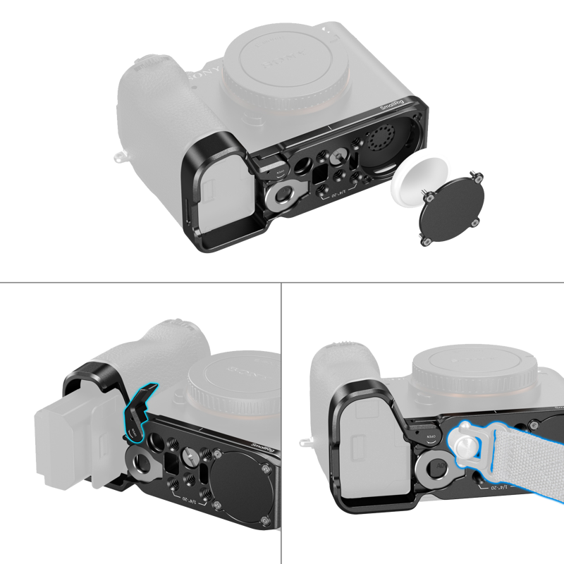 SmallRig 5481 Baseplate with Airtag Slot for Sony A7C II / A7CR Black - 5