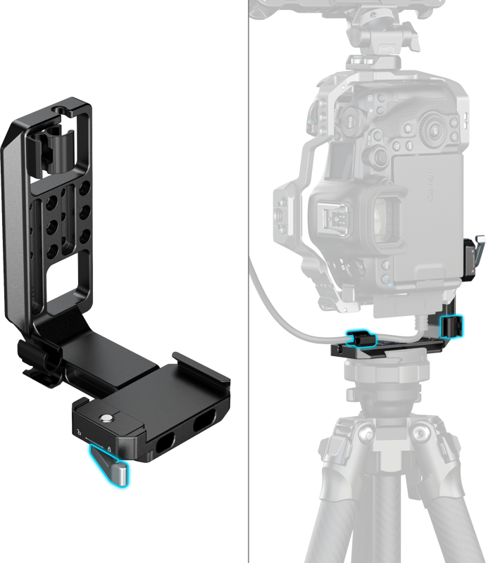 SmallRig 5594 Vertical Mount Plate for Cage with Arca-Type Plate - 3