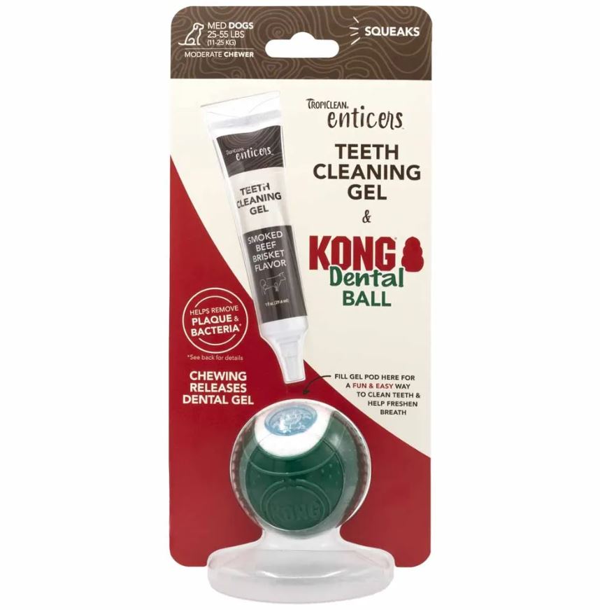 Kong Tropiclean Denta Ball Tandrengöring för Hund - M