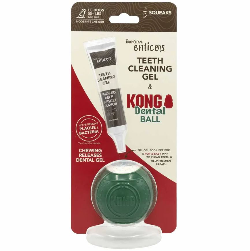 Kong Tropiclean Denta Ball Hammashoitolelu Koiralle - L