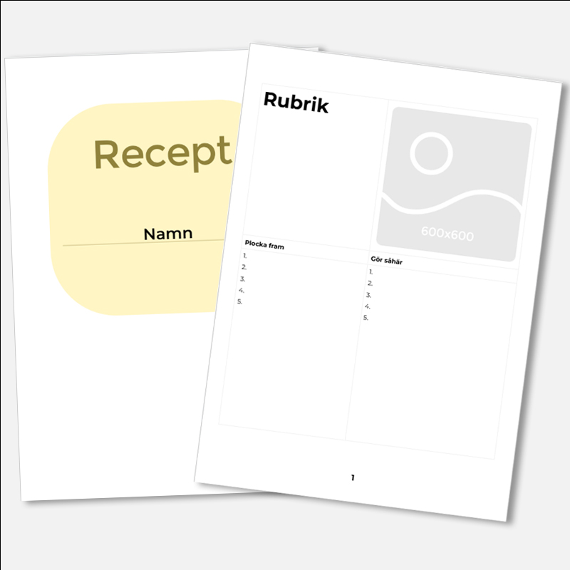 Recepthäfte, redigera själv - 3