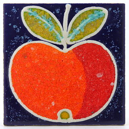 Thomas Hellström (1960s) Wall Plaque with Stylistic Apple Motif 17 cm