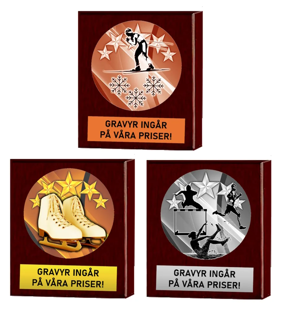 Träplakett star, inklusive gravyr! - 3