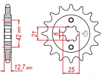 Drivpaket Honda CB750K 1971-76  530 (5/8x3/8) med Std. kedja utan O-ringar 104 Länkar + Drev 18T+48T  655082 - 2