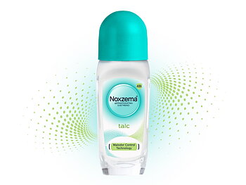 Noxzema Deodorant Talc Roll On 50ml, glass bottle