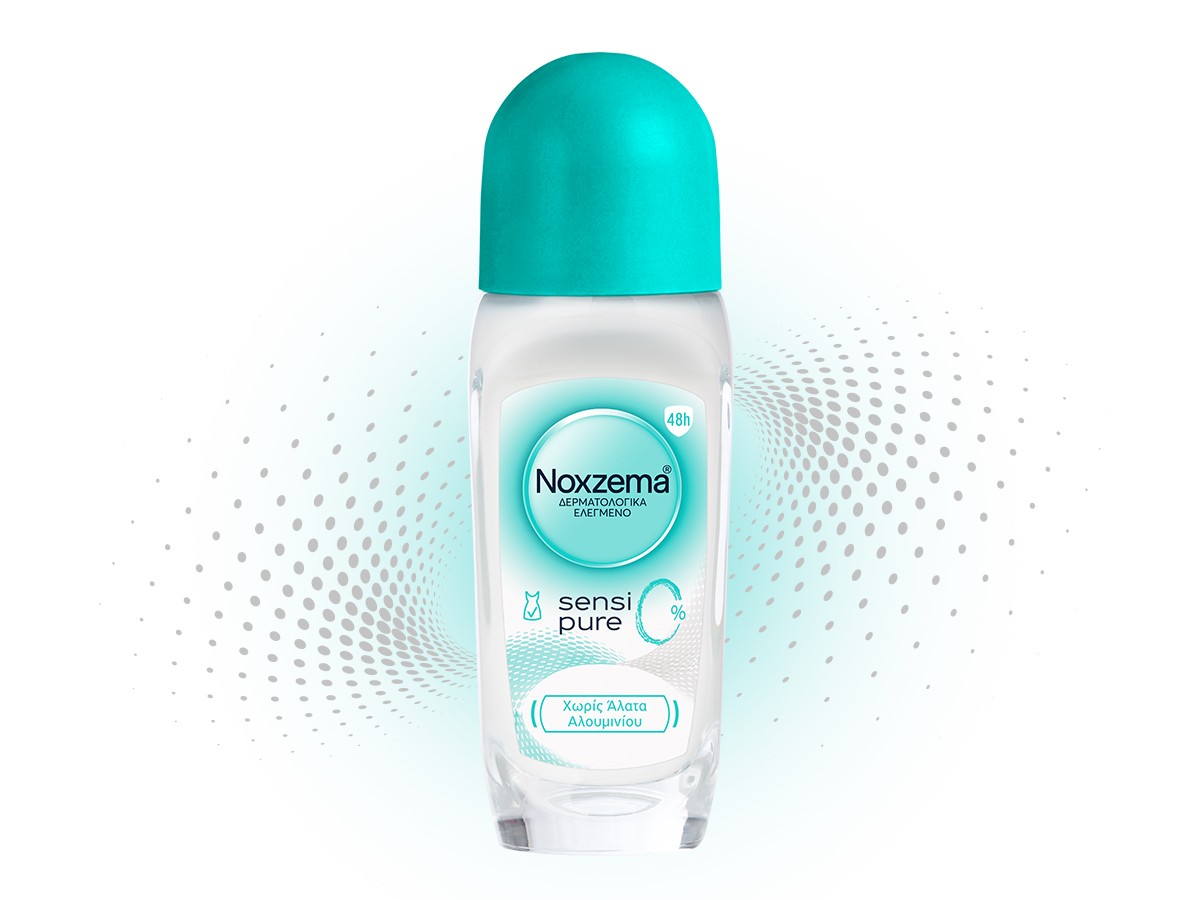 Noxzema Deodorant Roll on SensiPure 0% 50ml, glass bottle