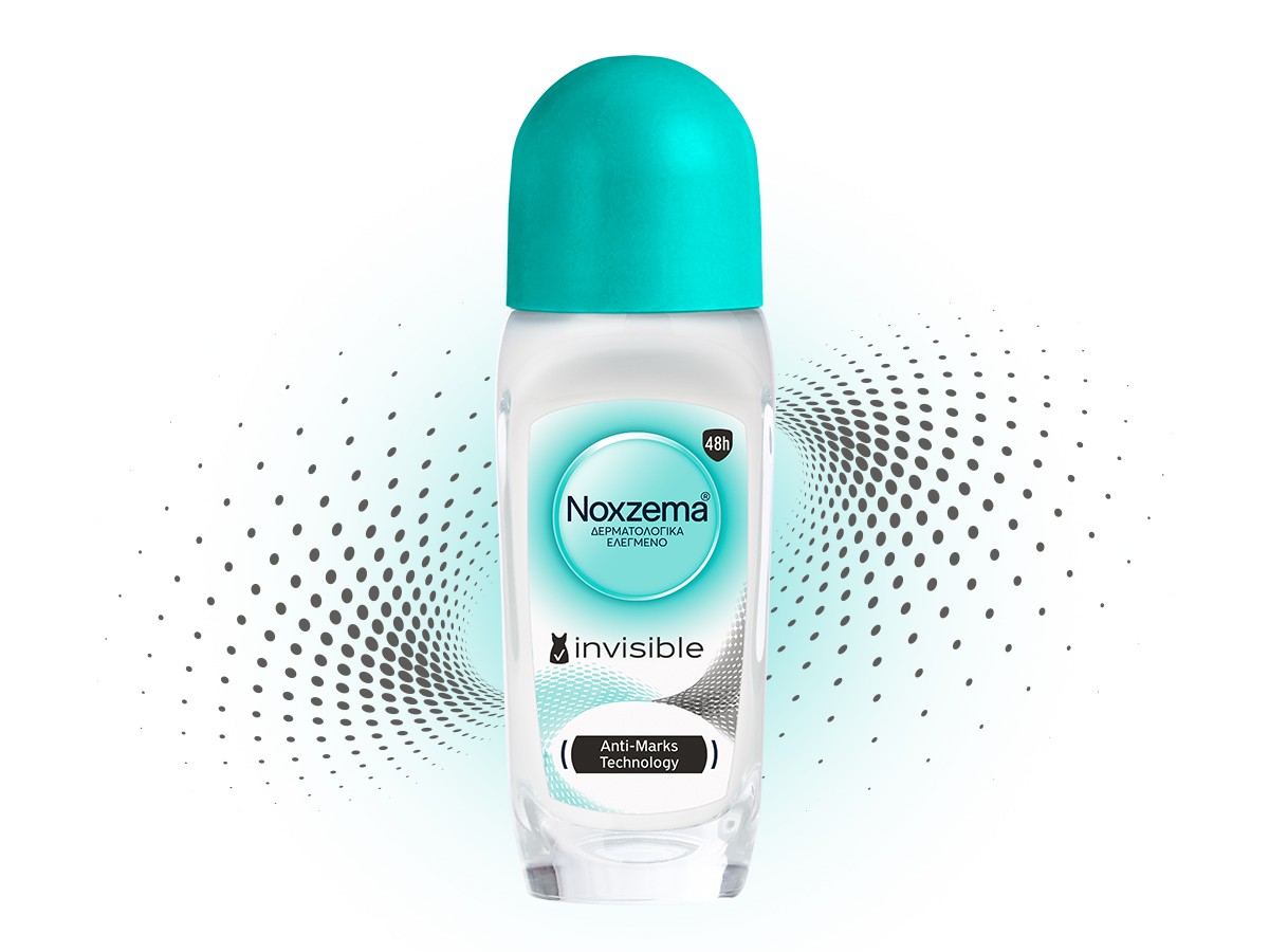 Noxzema Deodorant Roll on Invisible 50ml, glasflaska