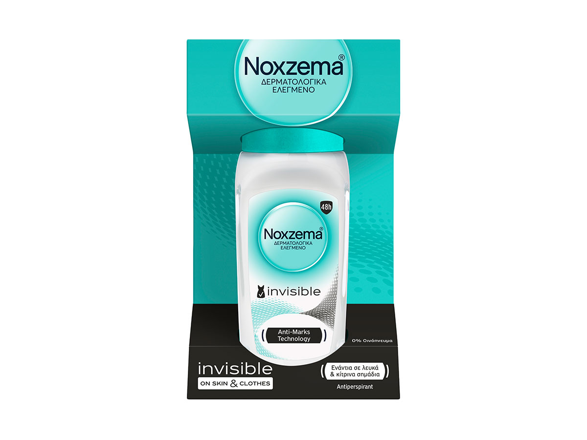 Noxzema Deodorant Roll on Invisible 50ml, plastflaska