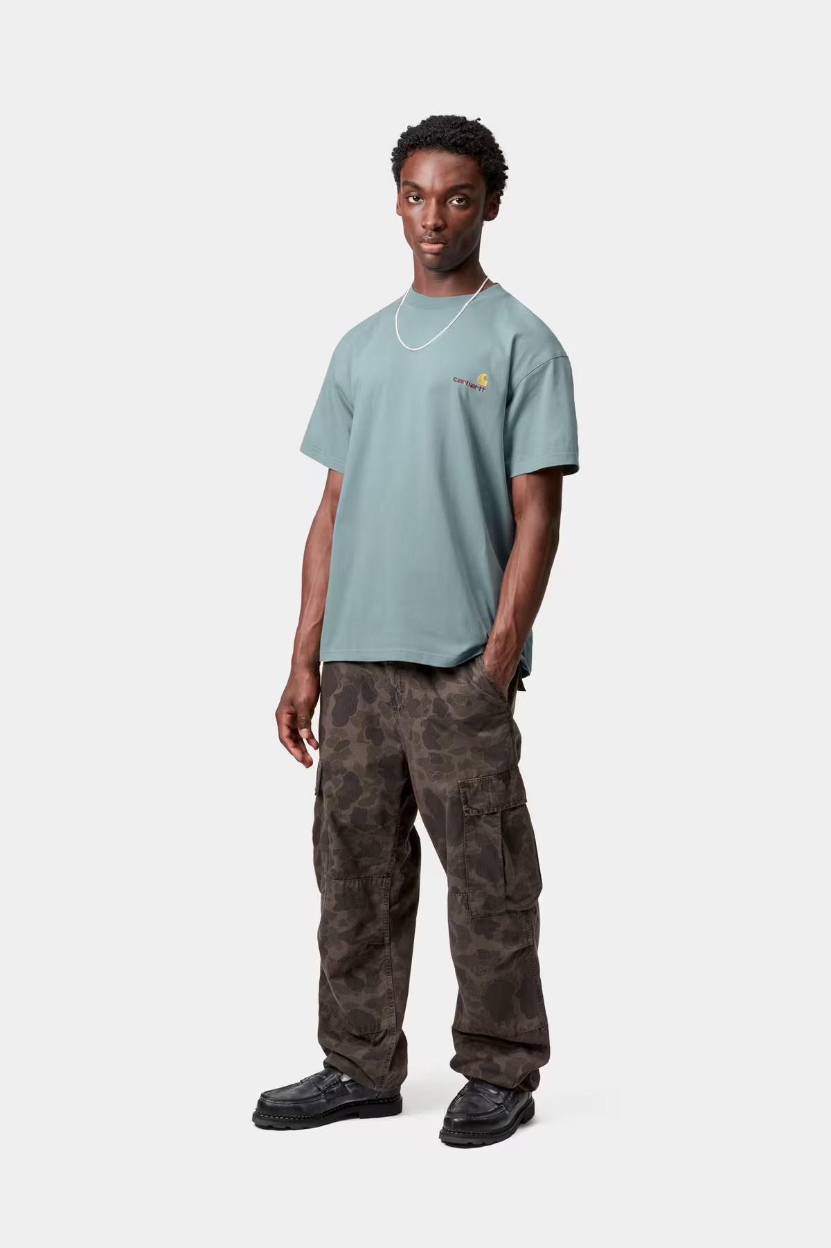 Carhartt WIP American Script T-shirt Citadel - 3