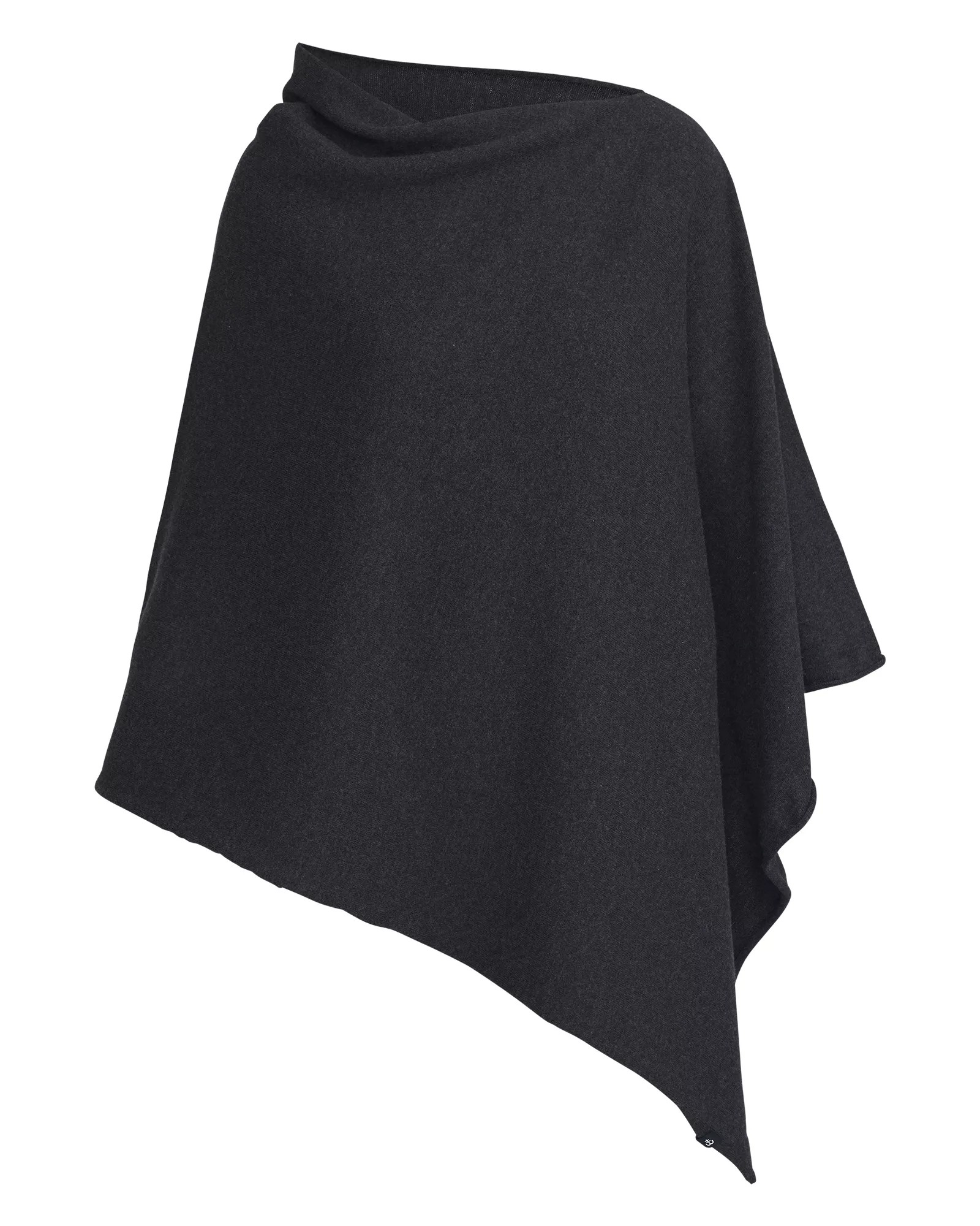 Sofie Poncho - Black Melange - Holebrook - 3