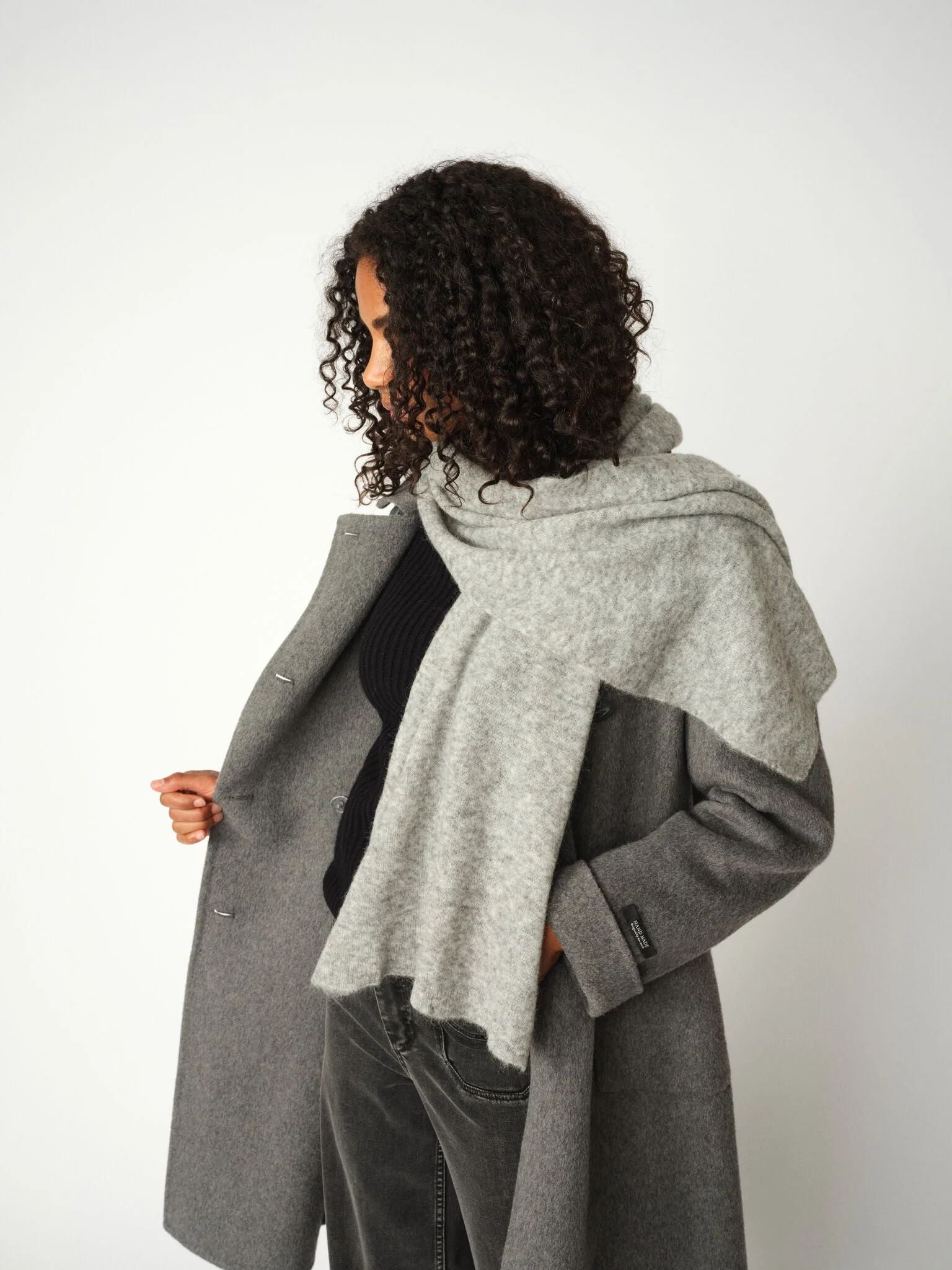 Mos Mosh Mape Knit Scarf Grey Melange - 3
