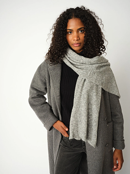 Mos Mosh Mape Knit Scarf Grey Melange