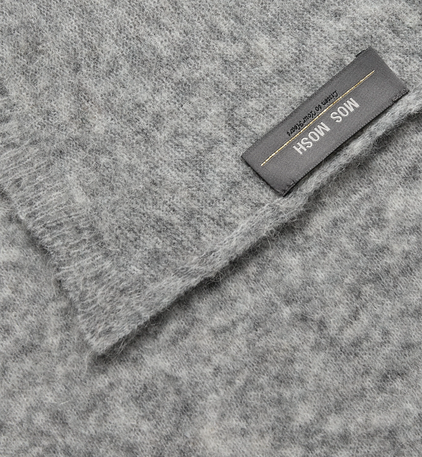 Mos Mosh Mape Knit Scarf Grey Melange - 4