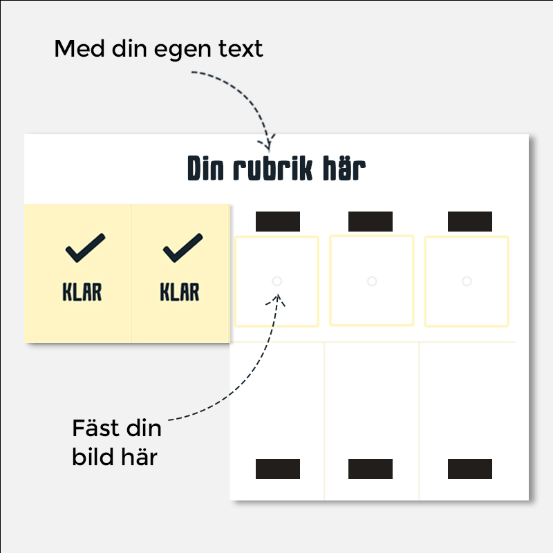 Checklista med 5 flikar