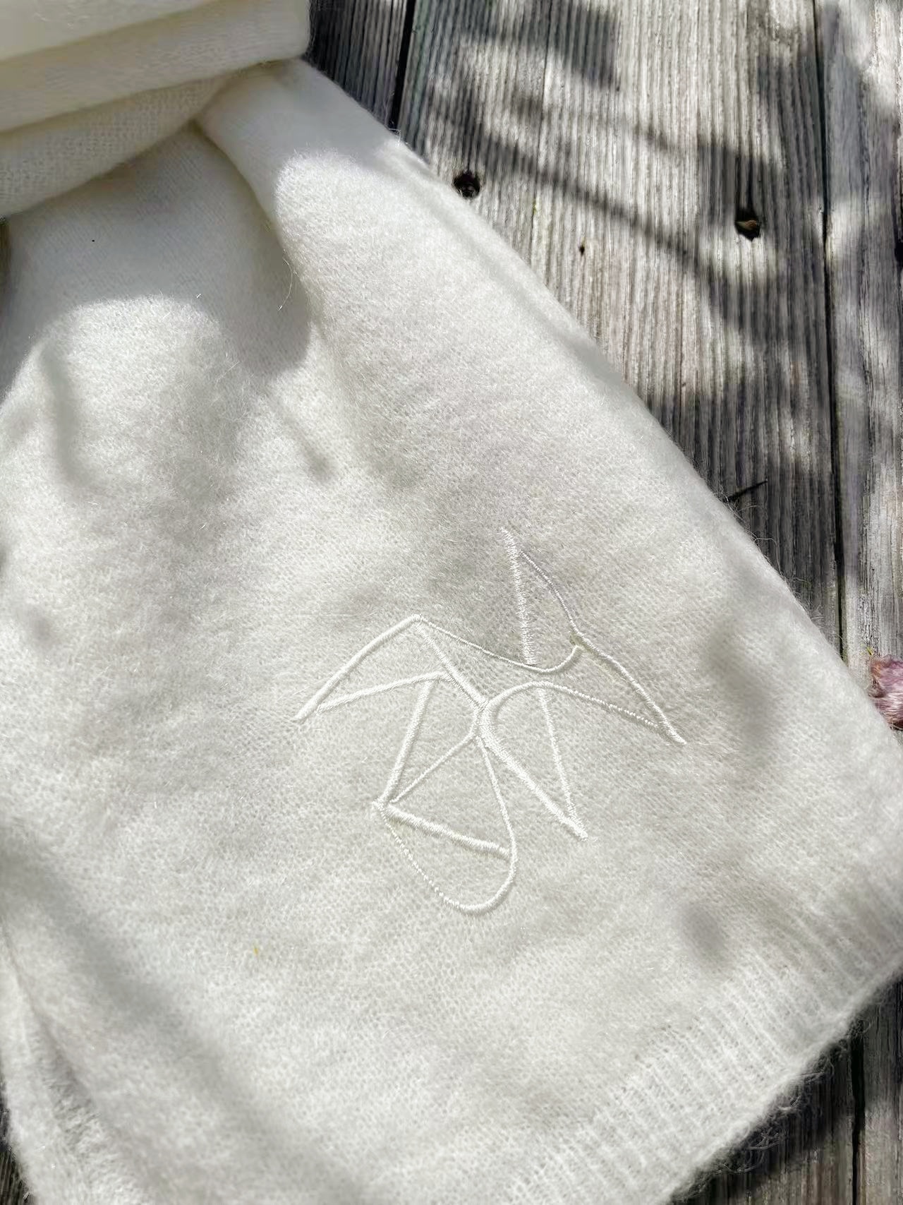 Mos Mosh Mape Knit Scarf Ecru - 2