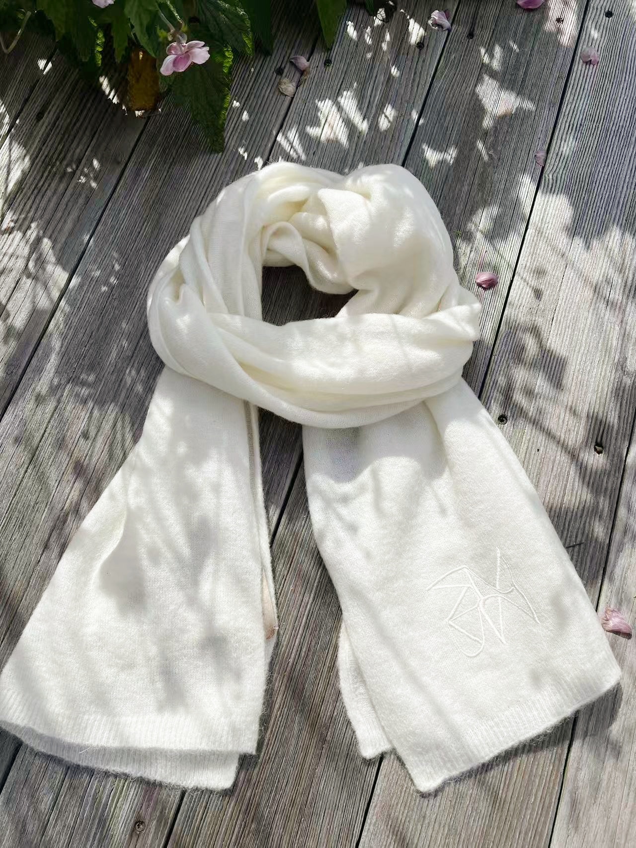 Mos Mosh Mape Knit Scarf Ecru