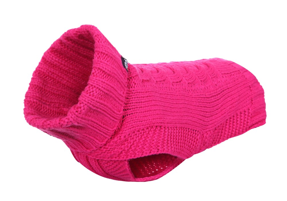 Stickad hundtröja Wooly, rosa