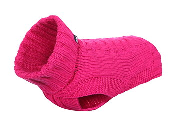 Stickad hundtröja Wooly, rosa