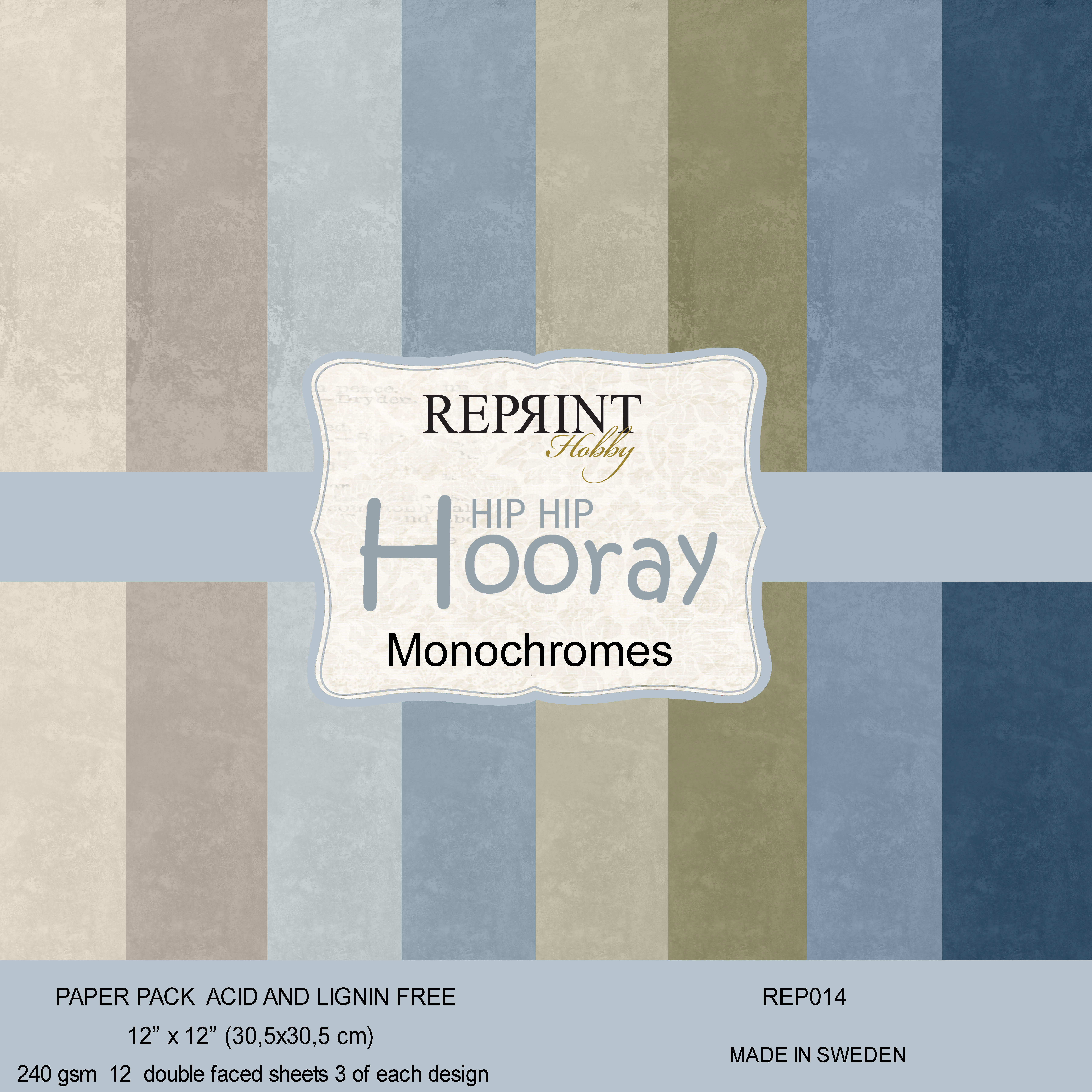 Paperpack Reprint -   Hip hip horray  Monochromes -  12x12