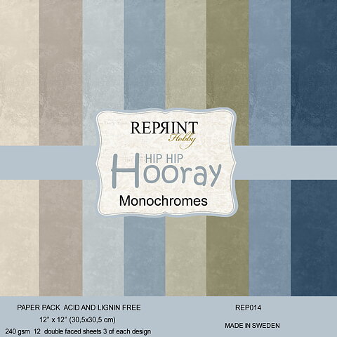 Paperpack Reprint -   Hip hip horray  Monochromes -  12x12