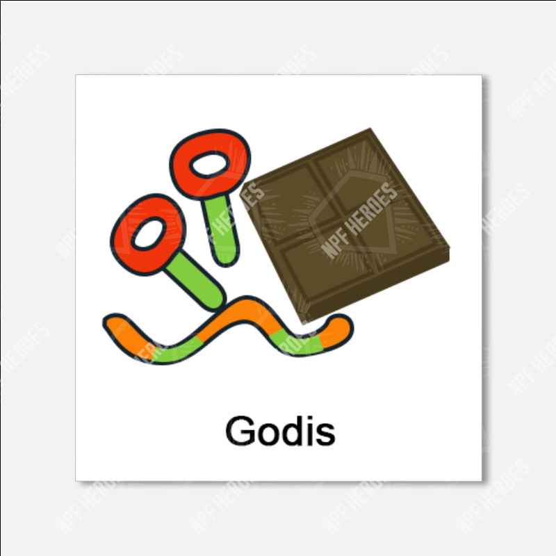 Bildstödsbilder Godsaker, 3x3 cm - 15