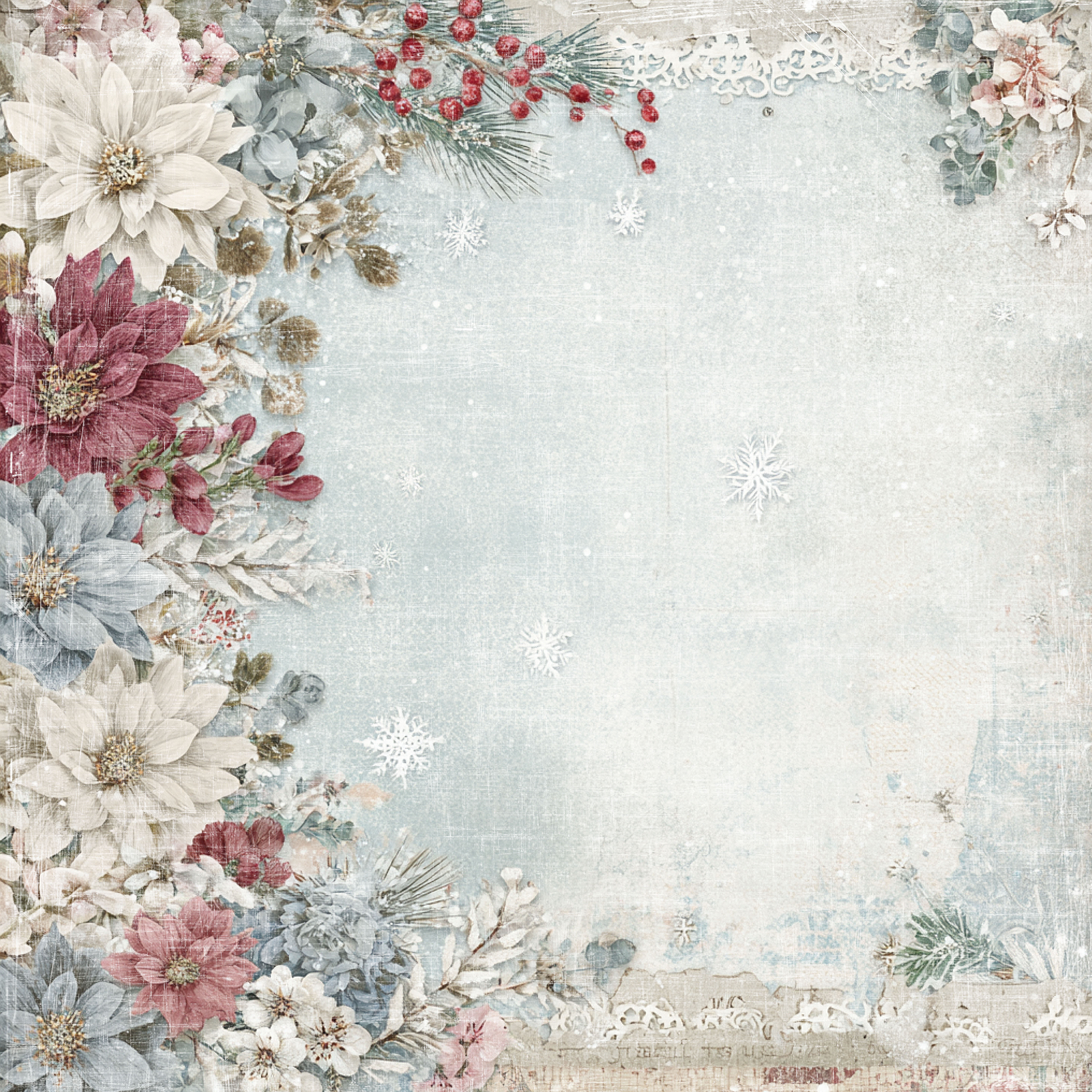 Papper Scrapbooking  Reprint - Deck the Halls  -  12x12 (30,5 x 30,5 cm)