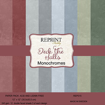 Paperpack Reprint - Deck the Halls  Monochromes -  12x12