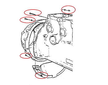 Bolt set for Volvo B18 clutch cover