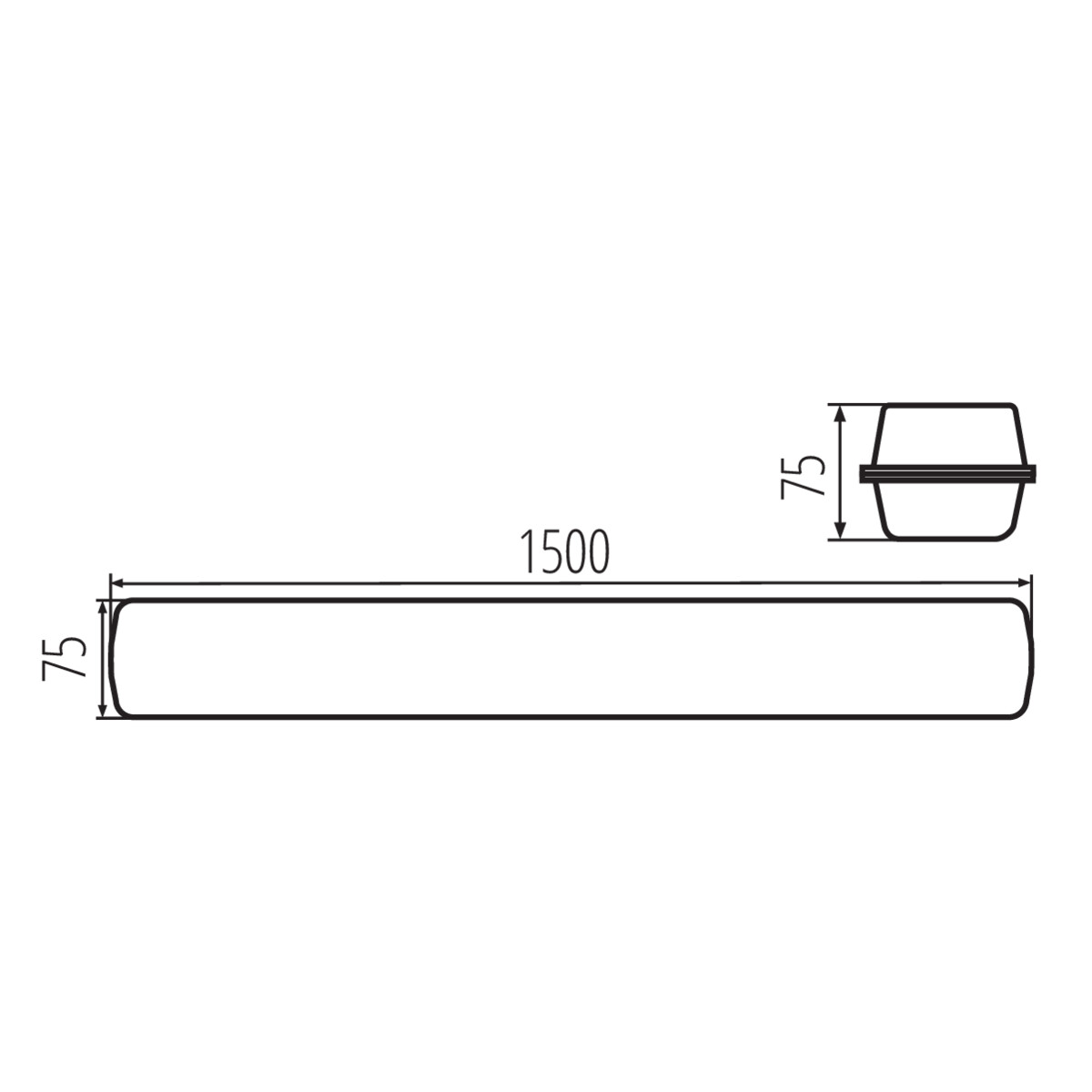 KANLUX Industriarmatur MAH PRO 52W 8400lm IP65 IK08 4000K - 4