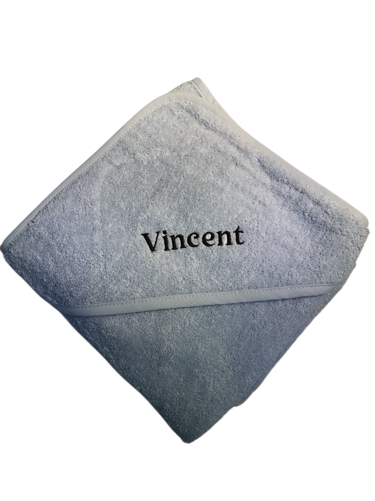 Badcape med namn - 75 x 75  cm - 2