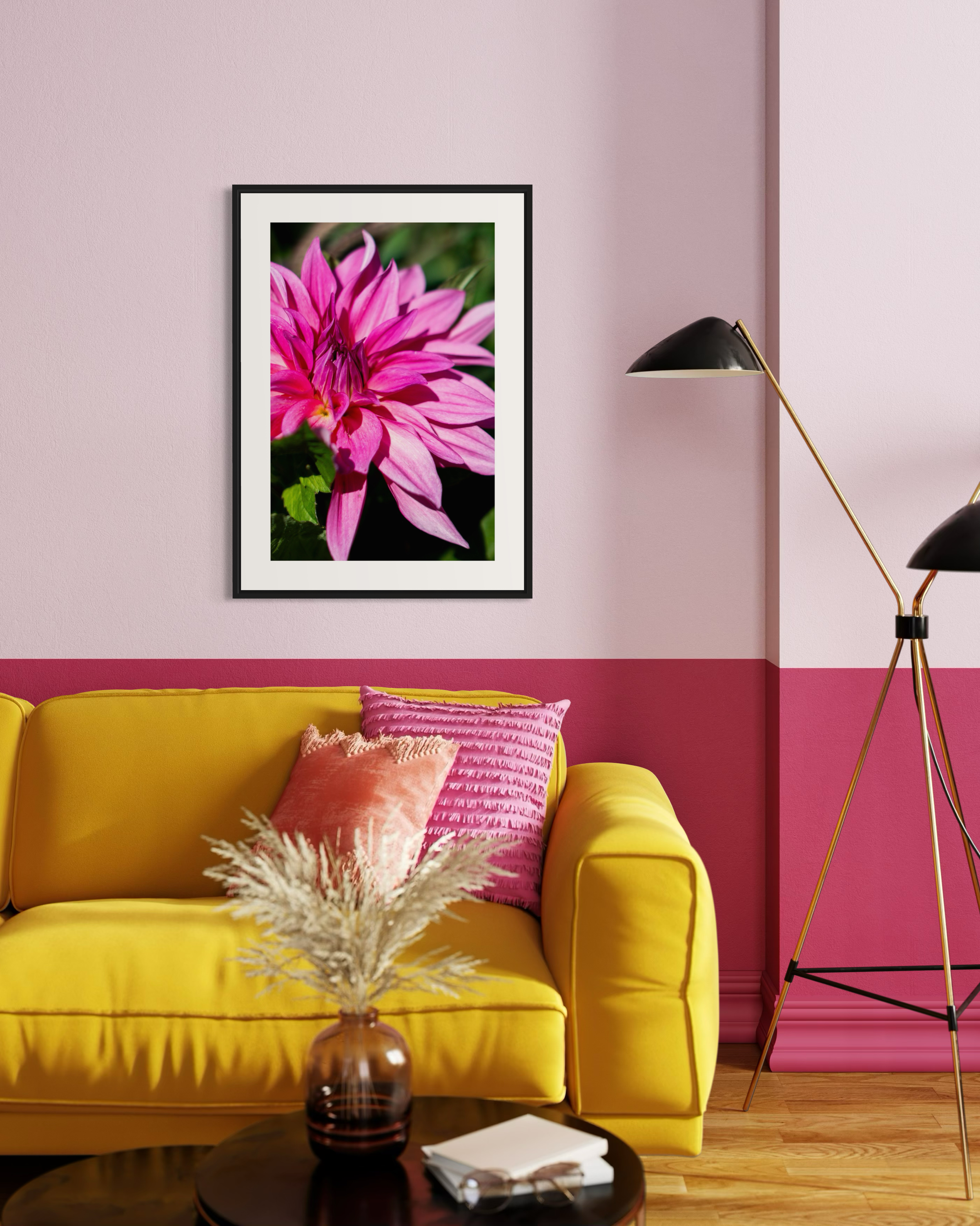 Pink Star Dahlia- Poster