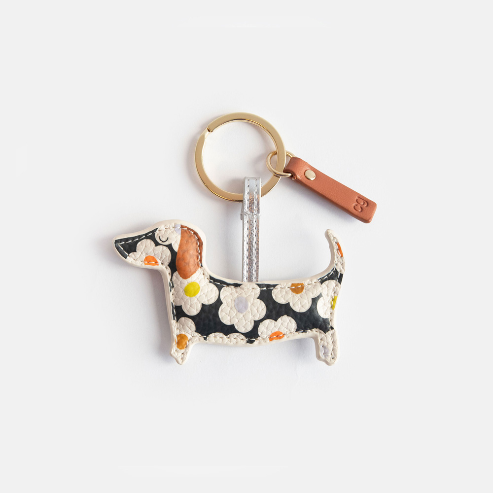 Multi Flower Sausage Dog Keyring - 2