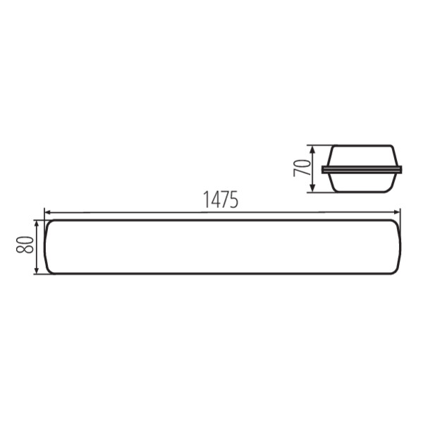 KANLUX Industriarmatur MAH MAX 48W 7680lm IP66 IK08 4000K - 3