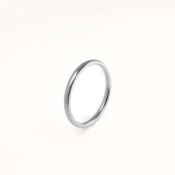 Blank ring i 316 stål - 2 mm bred
