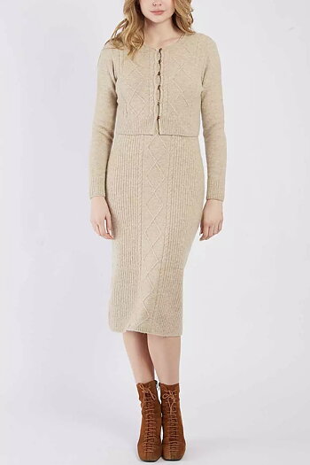 Derhy  -Zazie Ensemble Dress Beige