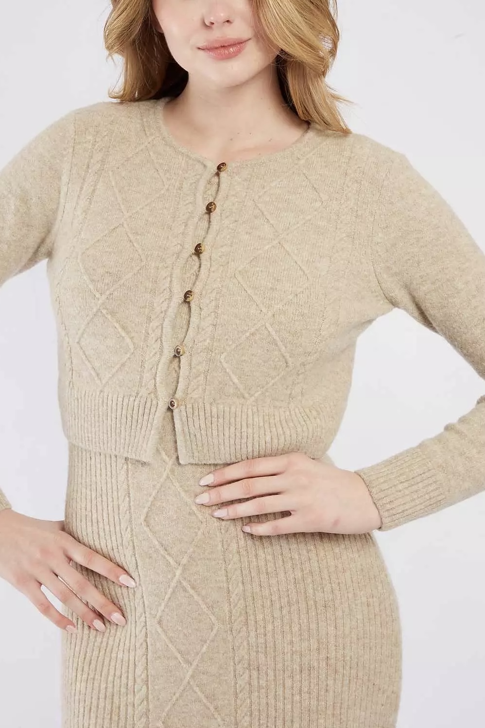 Derhy  -Zazie Ensemble Dress Beige - 8