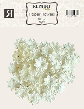 Mini Pappersblommor  20 mm 100 st  Vit