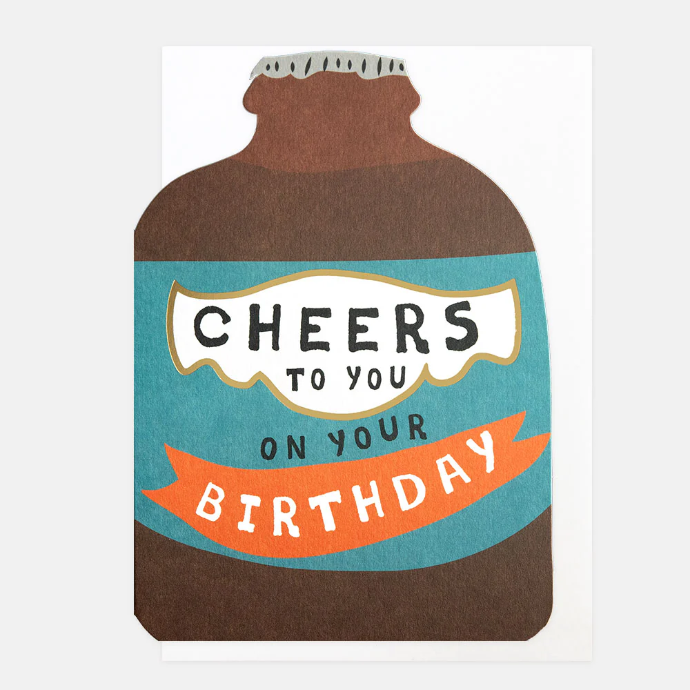 Cheers To You On Your Birthday Beer Bottle, Greeting Card