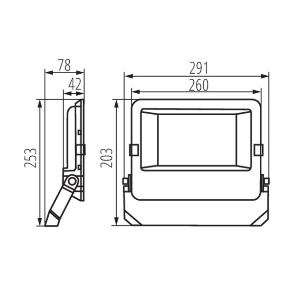 KANLUX strålkastare FL AGOR PRO 100W 14000lm IP65 4000K - 3