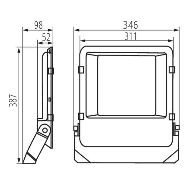 KANLUX strålkastare FL AGOR PRO 200W 28000lm IP65 4000K - 3