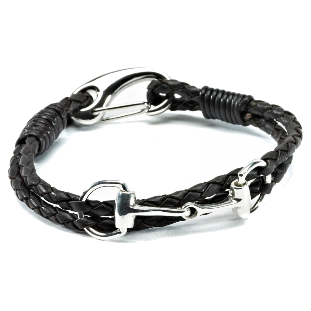 Bracelet HiHo Snaffle Bit Sterling Silver Black