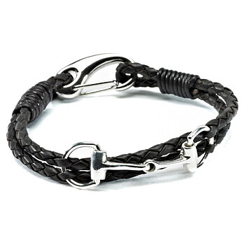 Bracelet HiHo Snaffle Bit Sterling Silver Black