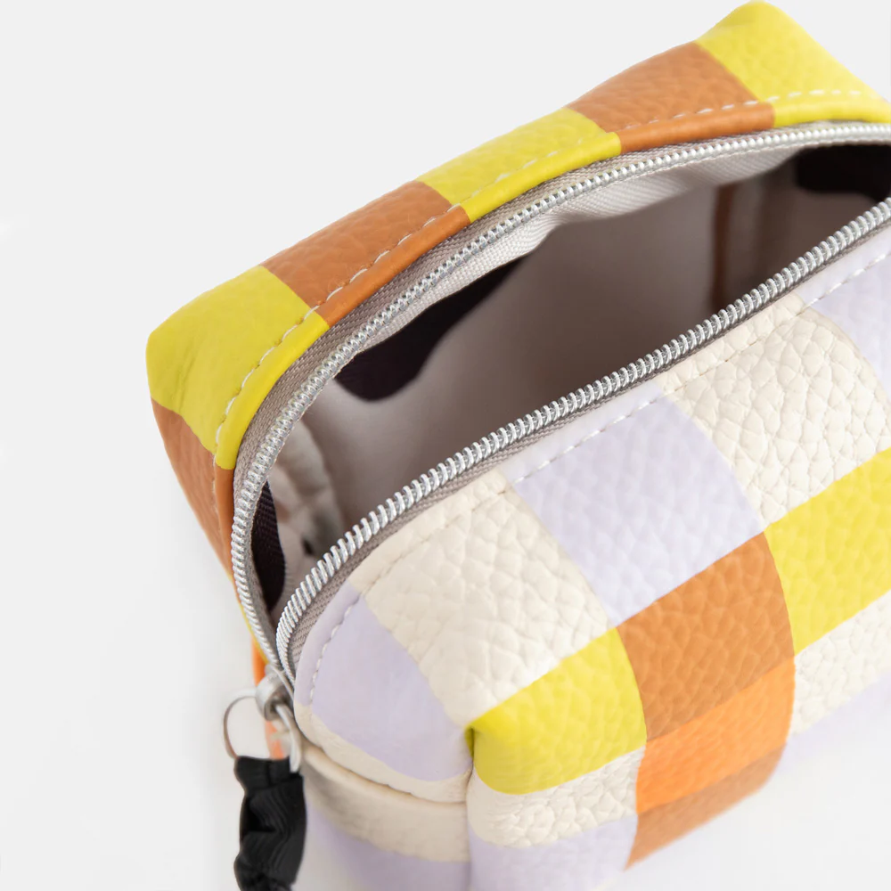 Multi Check Ultra Mini Cube Cosmetic Bag - 5