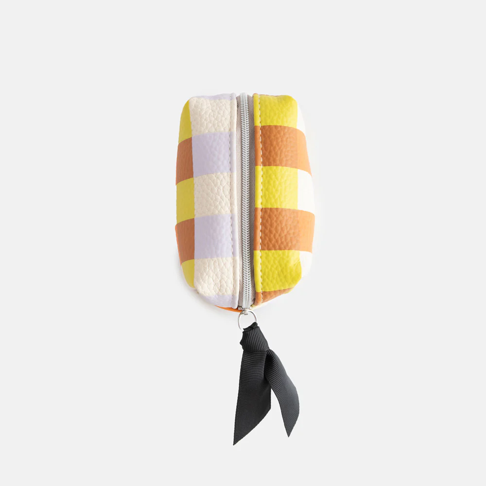 Multi Check Ultra Mini Cube Cosmetic Bag - 2