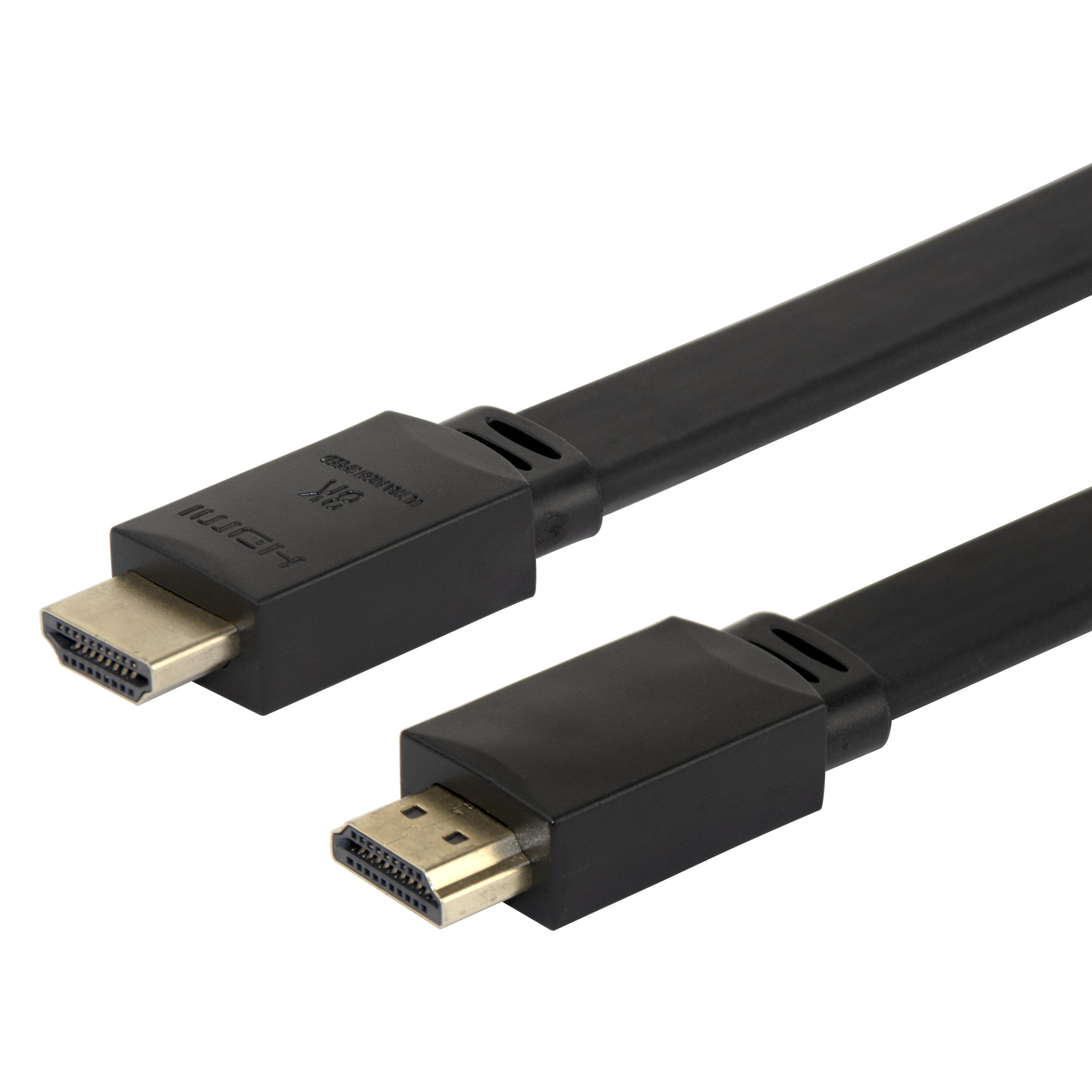 Deltaco Ultra High Speed HDMI-kabel, 8K@60Hz, 2m, svart, platt