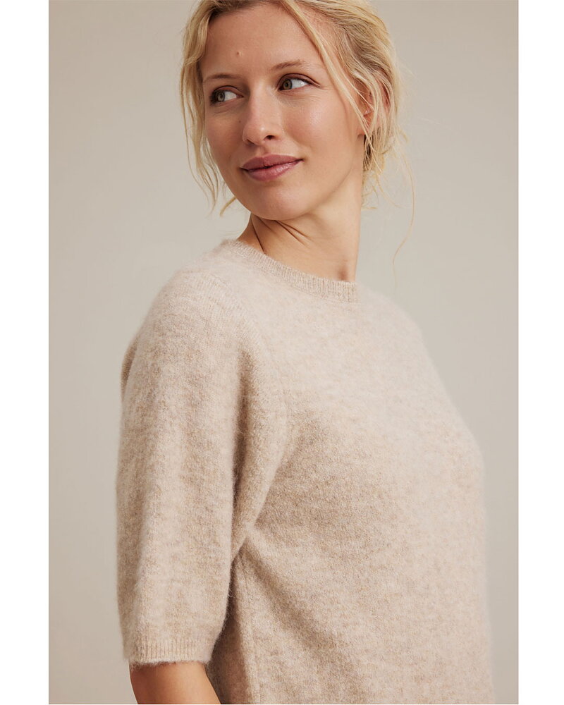 Jumper Massa kort ärm light melange sand