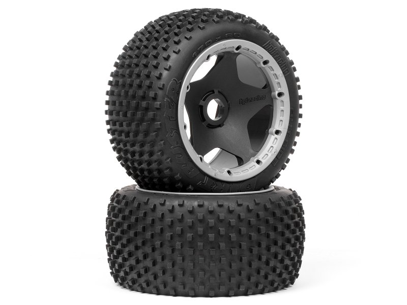 HPI HP4734 DIRT BUSTER BLOCK TIRE S COMPOUND on BLACK WHEEL - 7