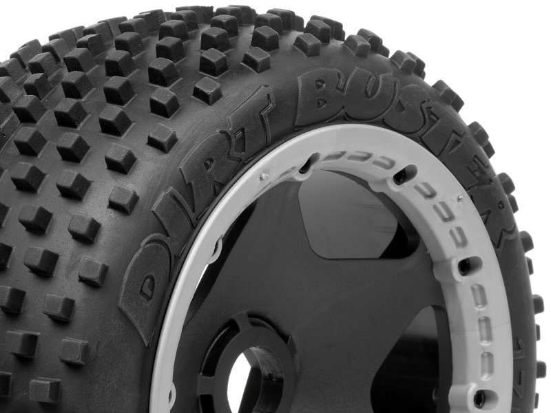 HPI HP4734 DIRT BUSTER BLOCK TIRE S COMPOUND on BLACK WHEEL - 3