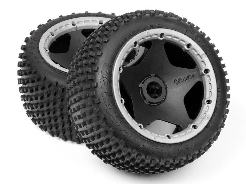 HPI HP4734 DIRT BUSTER BLOCK TIRE S COMPOUND on BLACK WHEEL - 6