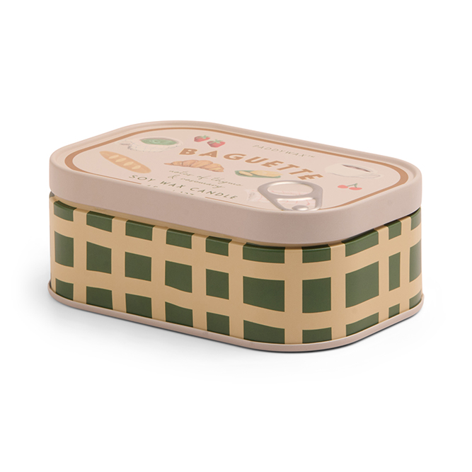 Scented candle in tin box Bistro, Baguette - 4
